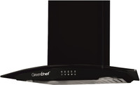 Greenchef CURVEBK Wall Mounted Chimney(Black 1000 CMH)