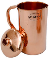 Xtrandz 1.5 L Copper Water Pure Copper Water Jug Copper Pitcher for Ayurveda Health Benefit Smooth Finished