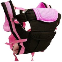 moms angel 4-in-1 Adjustable Comfortable Baby Carrier Cum Kangaroo Bag/Honeycomb Texture Baby Carry Sling/Back/Front Carrier for Baby with Safety Belt and Buckle Straps Baby Carrier(Black, Pink, Front carry facing out)