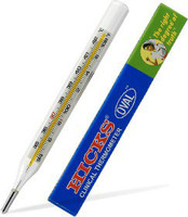 Hicks Oval thermometer Oval clinical thermometer Thermometer(White)