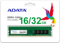 ADATA Desktop RAM DDR4 16 GB (Single Channel) PC (DDR4 3200 PC4-25600 AD4U3200716G22-BGN)(Green)