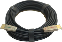 Leo Films Fiber optical 4K 2 A 30 m SOFT PVC HDMI Cable(Compatible with 4k Video Transmission, Black, One Cable)