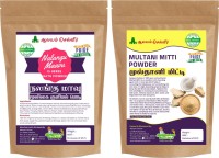 aalayam selveer 100% Natural 15 Herbal Bath Powder (Nalangu Maavu) 100g + Pure Multani Mitti Powder 100g - 200g Combo Pack(2 x 100 g)