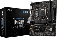 MSI B460M A PRO MATX LGA 1200 Gaming Motherboard(Black)