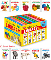 Picture Book Collections For Early Learning (Set Of 10 Board Books) - My Cute Board Book Abc, My Cute Board Book Birds, My Cute Board Book Colours, My Cute Board Book Farm Animals & Pet, My Cute Board Book Fruits, My Cute Board Book Numbers, My Cute Board Book Shapes, My Cute Board Book Transport, M