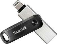 SanDisk SDIX60N-064G-GN6NE 64 OTG Drive(Silver, Black, Type A to Lightning)