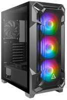 Antec DF600 Flux Mid Tower 5 x 120 mm Included Fans 4 mm Tempered Glass Side Panel Gaming Cabinet Mid Tower Cabinet(Black)