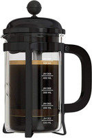 InstaCuppa French Press Coffee Maker with 4 Part Superior Filtration 350 ML, Black 4 Cups Coffee Maker(Black, Silver)