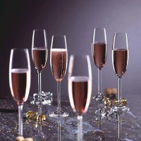 SiriusStar (Pack of 6) Classic Tulip Flute Champagne | Wine | Juice Glasses Set of 6 - 250 ml Glass Set(250 ml, Glass)