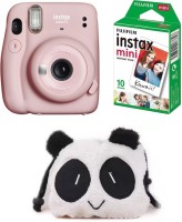 FUJIFILM Instax Mini 11 Instant Camera mini 11 Blush Pink with 10 Shot and Panda pouch Instant Camera(Pink)