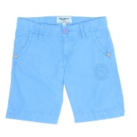 Pepe Jeans Short For Boys Casual Solid Cotton Blend(Blue, Pack of 1)
