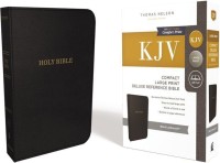 KJV, Reference Bible, Compact, Large Print, Leathersoft, Black, Red Letter, Comfort Print(English, Leather / fine binding, Thomas Nelson)