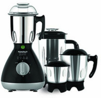 MAHARAJA WHITELINE MX-204 Powerclick + 750 Juicer Mixer Grinder (4 Jars, Black & Silver)