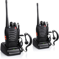 Universeindia Baofeng BF-888S UHF 400-470MHz CTCSS/DCS With Earpiece Handheld Amateur Radio Walkie Talkie Two Way Radio walkie talkie Walkie Talkie(Black)