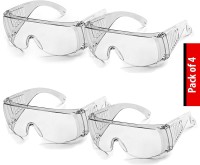 eSwaraa Protective Safety Goggles Clear Lens Wide-Vision Adjustable Glasses Eye Protection Eyewear Sunglasses (Pack of 2) 1008 Power Tool, Welding, Laboratory, Blowtorch, Wood-working  Safety Goggle(Free-size)