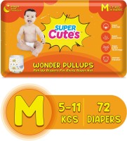 Super Cute's | Wonder Pullups | Pant Style Premium Diaper | For Superior Absorption - M(72 Pieces)