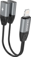 DUDAO gray, Black 2 in 1 Lightning to Lightning Adapter Cable with Audio and Charging Jack Splitter Phone Converter(iOS) deal from flipkart DUDAO gray, Black 2 in 1 Lightning to Lightning Adapter Cable with Audio and Charging Jack Splitter Phone Converter(iOS) deal from flipkart