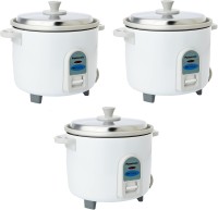 Panasonic SR WA 10 PACK OF 3 Electric Rice Cooker(2.7 L, White)