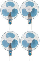 USHA Mist Air Icy pack of 4 400 mm 3 Blade Wall Fan(Blue, Pack of 4)