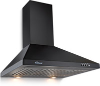 Sunflame Venza Plus 60 BK AC DX Auto Clean Wall Mounted Chimney(Black 1100 CMH)