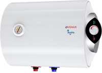 Venus 15 L Storage Water Geyser (Audra 15AH, Horizontal Water Heater, BEE Star Rating - 4,ISI ,Free Flexible Hose, White)