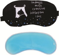 Skylofts Smooth & Soft Fabric Most Creative Sleeping Mask with Cooling Pack Eye Masks for Men & Women Eye Shade(Black)