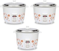 Panasonic SR-WA10H (E) pack of 3 Electric Rice Cooker(2.7 L, White)