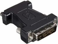 HP VE053AA DVI-VGA Adapter Connector Converter Kit 0.2337 m VGA Cable(Compatible with Laptop, Desktop, Black)