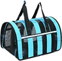 THE DDS STORE Puppy Cat Carrier Travel Bags Pet Dog Folding Breathable Mesh Tote Cage Crates Blue Pet Crate(Suitable For Dog, Cat)