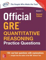 Official GRE Quantitative Reasoning Practice Questions, Volume 1(English, Undefined, unknown)