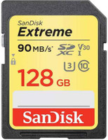 SanDisk Extreme 128 GB MicroSDXC Class 10 90 MB/s  Memory Card