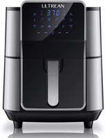 Ultrean Air Fryer, Air Fryer Oven Combo with Rotisserie, Roaster, Toaster, 6 Quart Non-Stick Basket, Stainless Steel Design Digital, 50 Recipes, UL Certified Air Fryer(6 L)