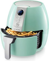 Ultrean Air Fryer, 4.2 Quart (4 Liter) Electric Hot Air Fryers Oven Oilless Cooker with LCD Digital Screen and Nonstick Frying Pot, UL Certified, 1-Year Warranty, 1500W (Blue) Air Fryer(4 L)