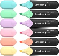 schneider Pastel Job Highlighter Marker, Chisel Tip - Turquoise, Mint, Vanilla, Peach, Lavender, Light Pink(Set of 6, Turquoise, Mint, Vanilla, Peach, Lavender, Light Pink)