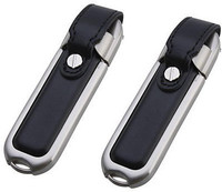 KBR PRODUCT TECHAFT 1+1 COMBO DESIGNER SHAPE LEATHER MATERIAL METAL HOOK USB 2.0 REMOVABLE STORAGE 32 Pen Drive(Black)