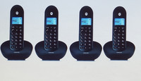 MOTOROLA WIRELESS INTERCOM 4 LINE Cordless Landline Phone(Black)