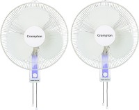 Crompton HIGH FLO WAVE PACK OF 2 400 mm 3 Blade Wall Fan(WHITE, Pack of 2)
