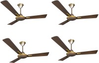 Crompton Aura Prime Anti Dust pack of 4 1200 mm 3 Blade Ceiling Fan(dusky brown, Pack of 4)