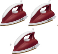 USHA GOLIATH pack of 3 1200 W Dry Iron(RED WHITE)