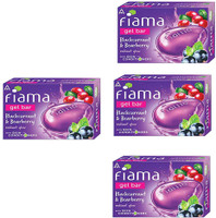 FIAMA Gel Bar Blackcurrant and Barberry Soap Each 125 gm(4 x 125 g)