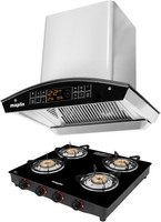 Maplin SS60+GS4B-01 Auto Clean Wall Mounted Chimney(Silver 1400 CMH)