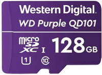 WD 128G1P0C WD Purple Surveillance Micro SD 128 GB MicroSDXC Class 10 80 Mbps  Memory Card Compatible with Camera
