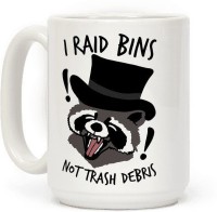 Sky Dot i raid bins not trash debris emo raccoon Ceramic Coffee Ceramic Coffee Mug(350 ml)