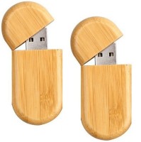 KBR PRODUCT 1+1 combo designer wooden oval shape high speed USB 2.0 removable storage 4 GB Pen Drive(Brown)