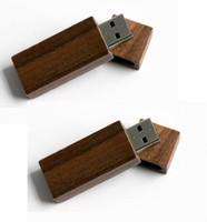 KBR PRODUCT 1+1 combo attractive wooden rectangle shape high speed USB 2.0 storage device 32 Pen Drive(Brown)