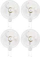 USHA MAXX AIR pack of 4 400 mm 3 Blade Wall Fan(white, Pack of 4)