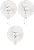 USHA MAXX AIR pack of 3 400 mm 3 Blade Wall Fan(white, Pack of 3)