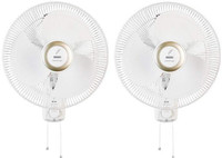 USHA MAXX AIR pack of 2 400 mm 3 Blade Wall Fan(white, Pack of 2)