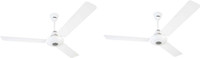 USHA Energia 32 pack of 2 1200 mm 3 Blade Ceiling Fan(rich white, Pack of 2)