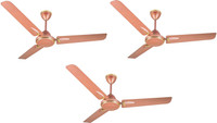USHA Striker Millennium pack of 3 900 mm 3 Blade Ceiling Fan(Orange, Pack of 3)
